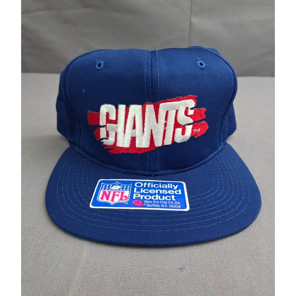 Vintage New York Giants Hat Mens Snapback Blue Red NFL Cap Deadstock New Era